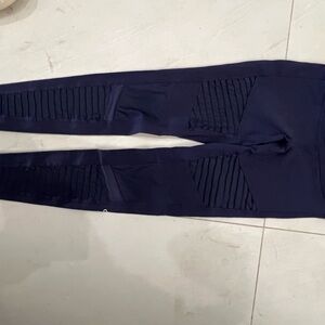 ALO Yoga Navy Moto Leggings